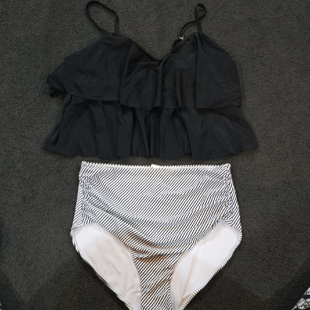 2 Piece High Waisted Women's Swim Set